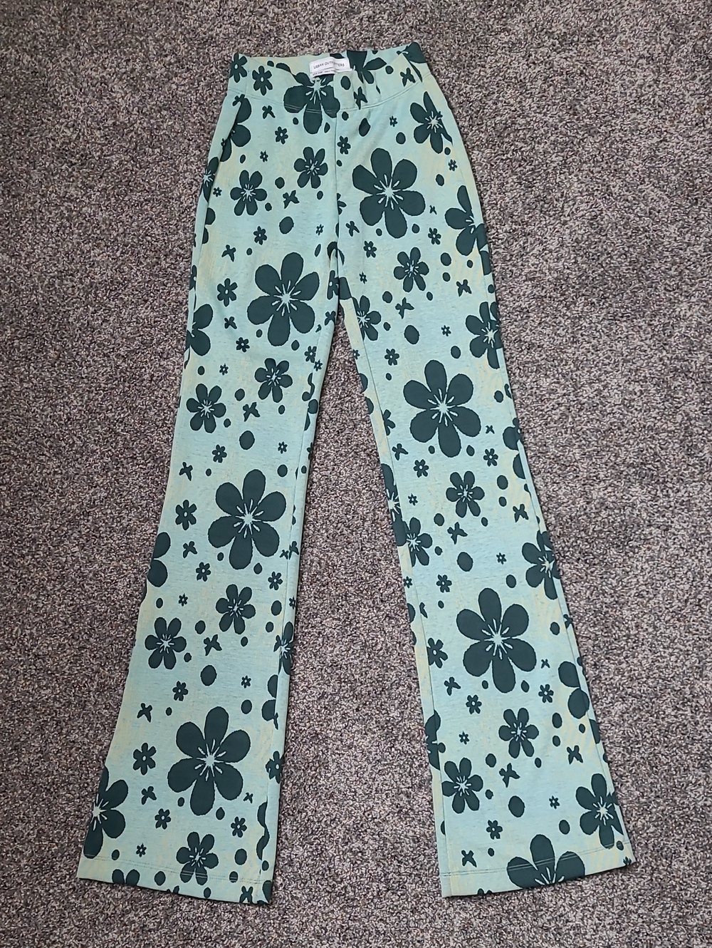 Urban Outfitters Bryn Flower Power Vintage Mint Green Floral Print Leggings